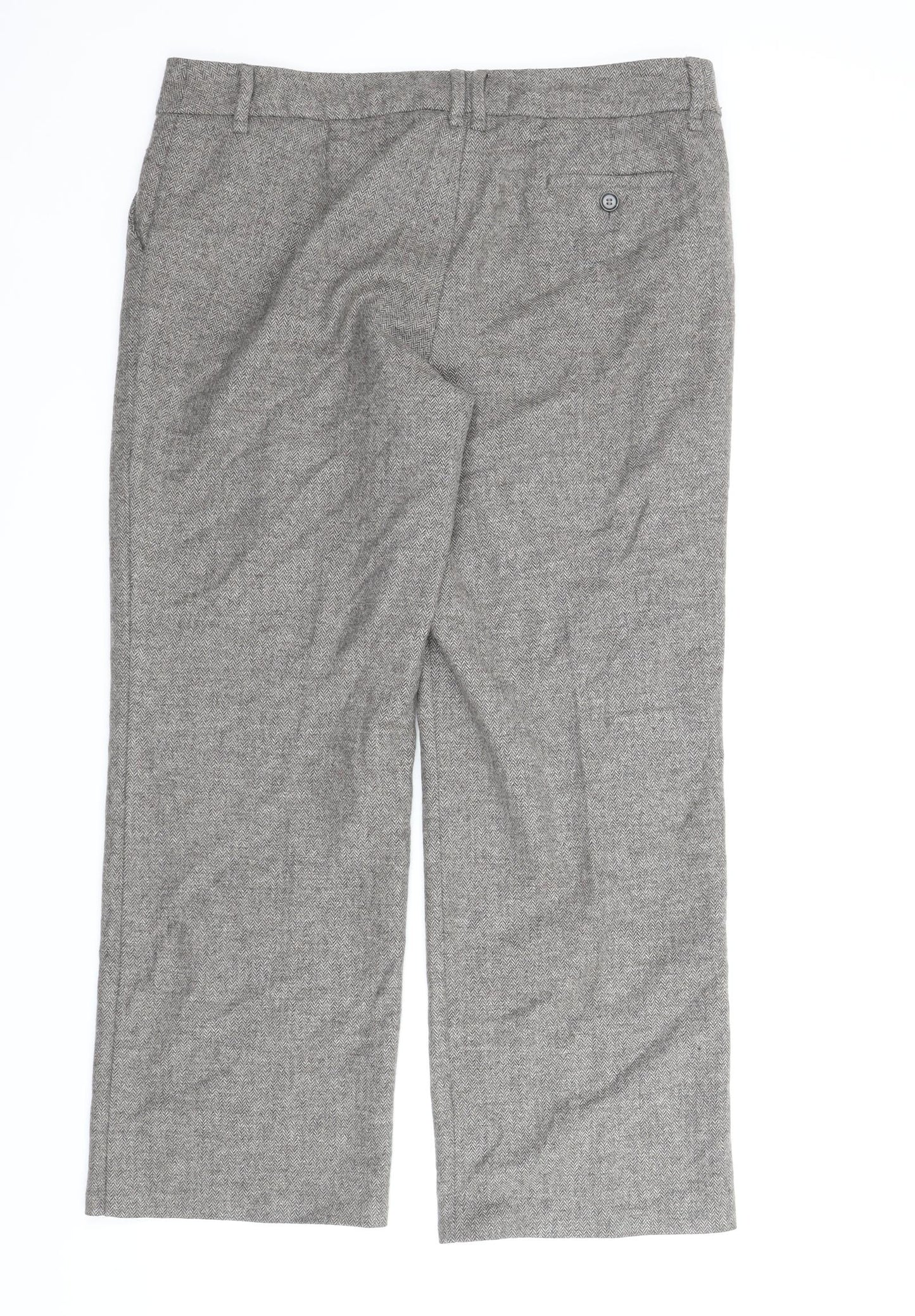M&S Womens Brown   Trousers  Size 14 L28 in