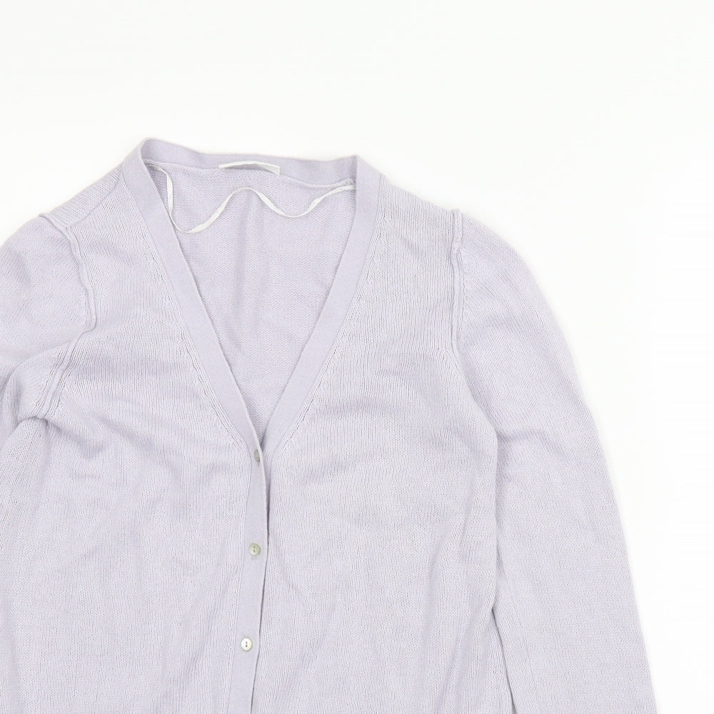 The White Company Womens Purple   Cardigan Jumper Size S