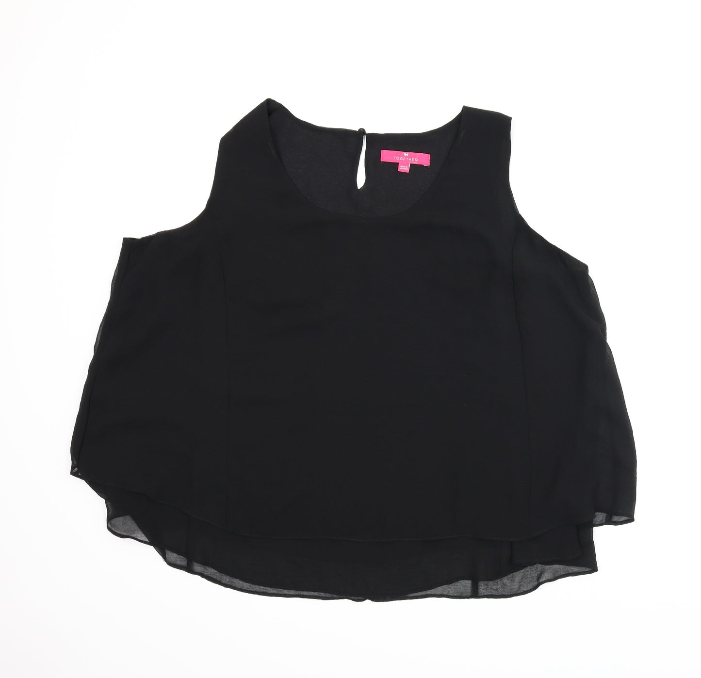 Together Womens Black   Basic Blouse Size 26