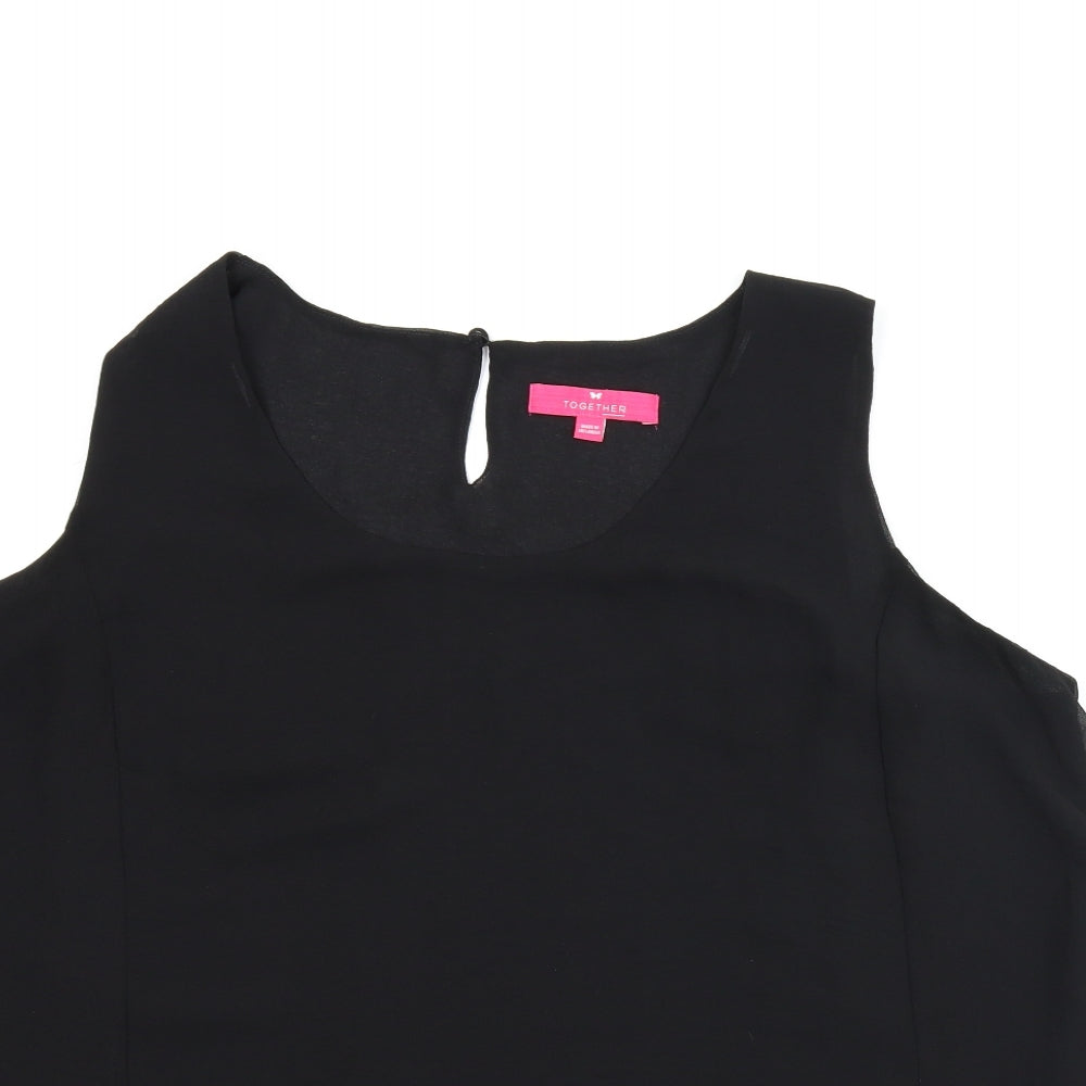 Together Womens Black   Basic Blouse Size 26