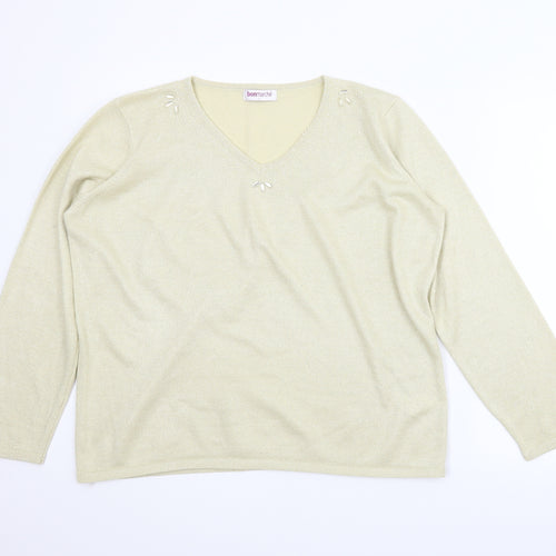Le Bon Marché Womens Gold   Pullover Jumper Size L