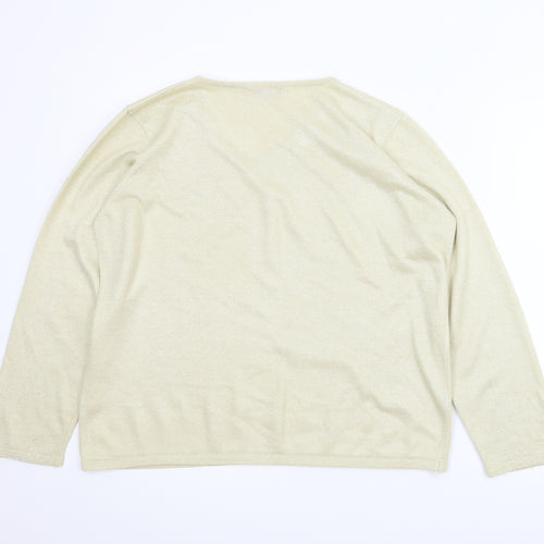 Le Bon Marché Womens Gold   Pullover Jumper Size L