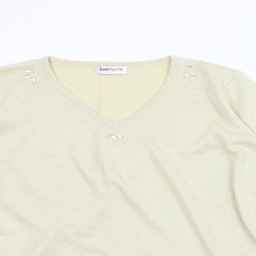 Le Bon Marché Womens Gold   Pullover Jumper Size L