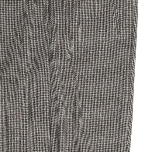 Papaya Womens Brown Plaid  Carrot Trousers Size 16 L28 in