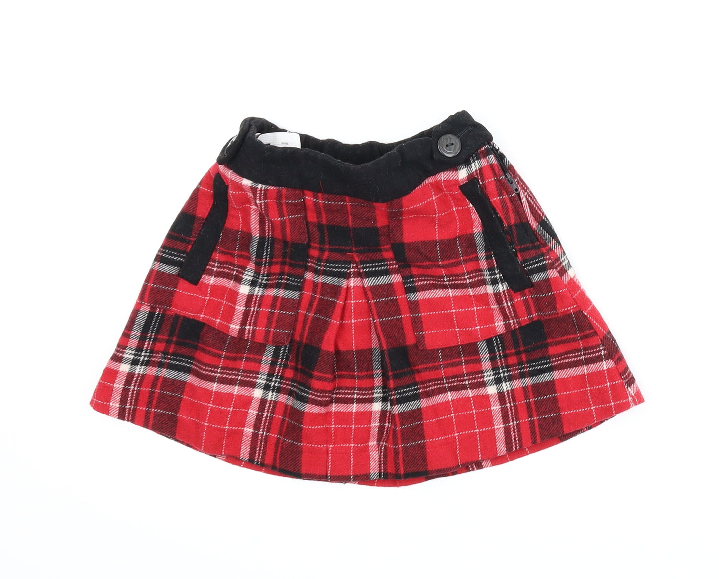NEXT Girls Red Plaid  A-Line Skirt Size 4 Years