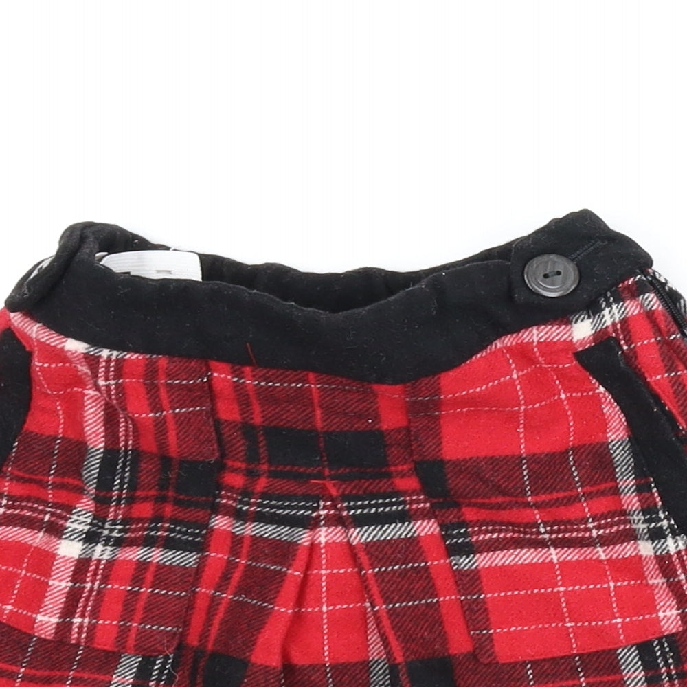 NEXT Girls Red Plaid  A-Line Skirt Size 4 Years