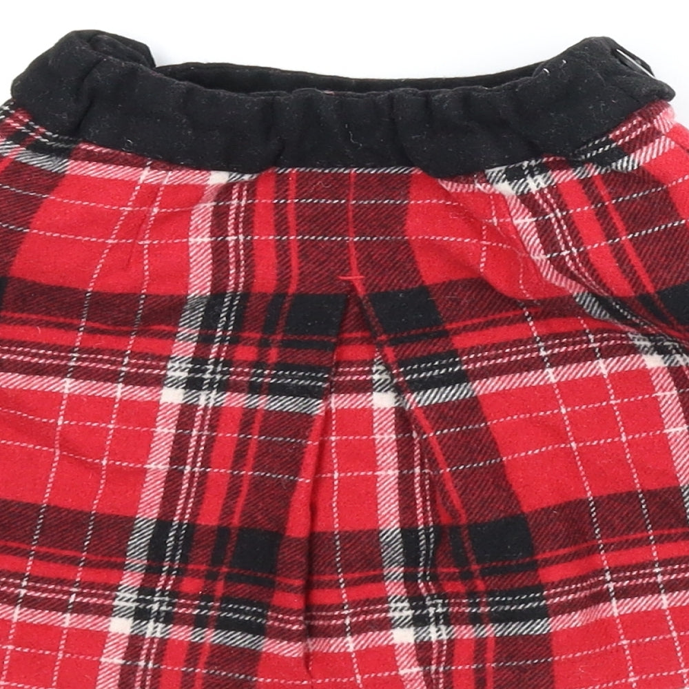 NEXT Girls Red Plaid  A-Line Skirt Size 4 Years