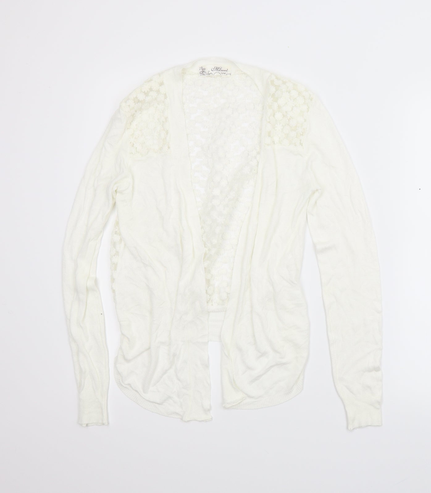 Mizumi Womens White   Cardigan Jumper Size S  - Draped