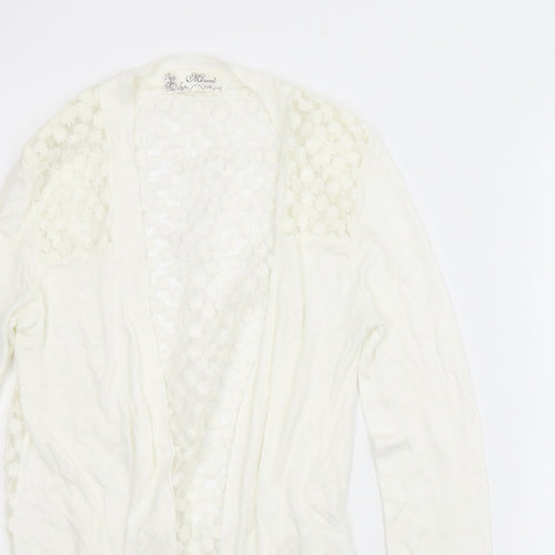 Mizumi Womens White   Cardigan Jumper Size S  - Draped