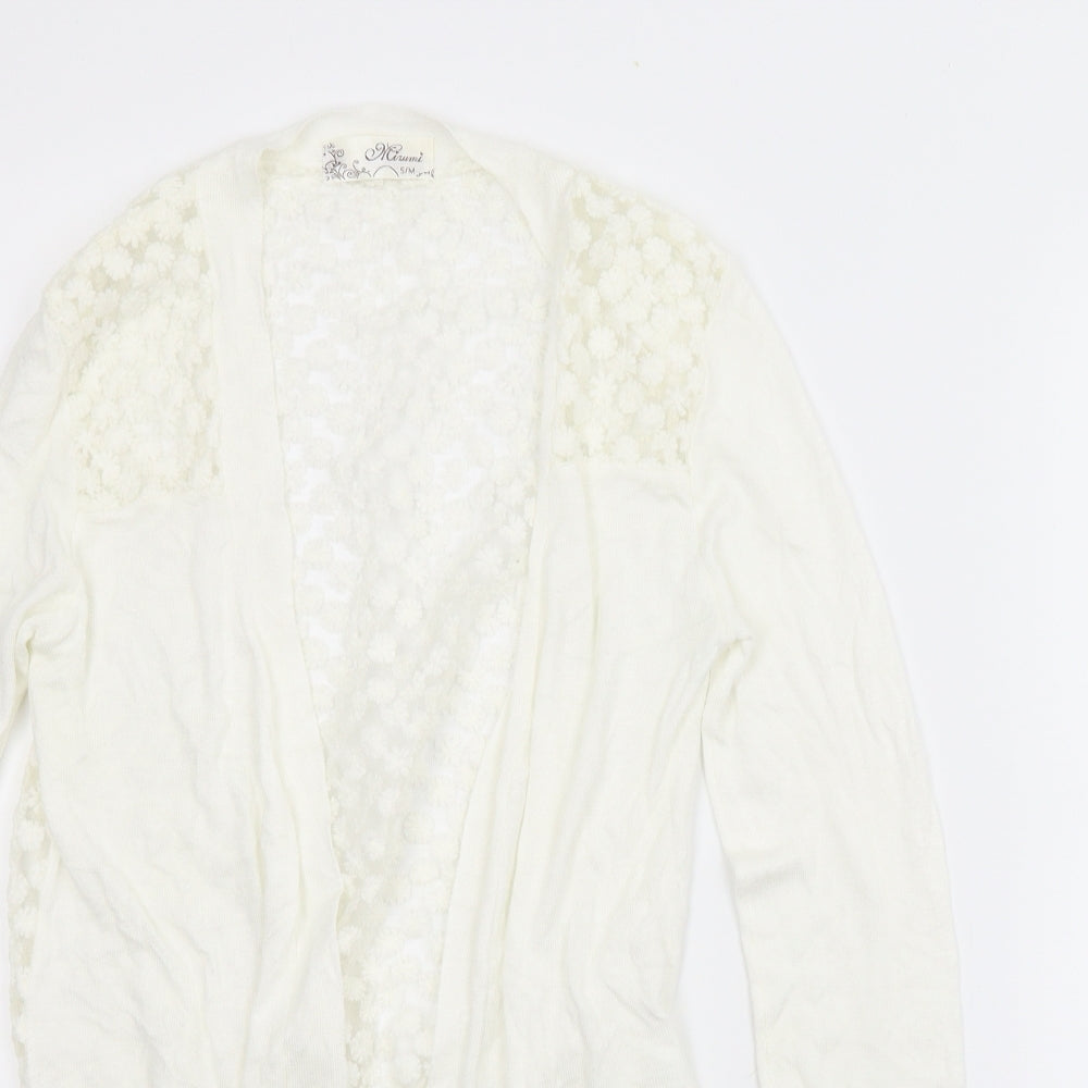 Mizumi Womens White   Cardigan Jumper Size S  - Draped