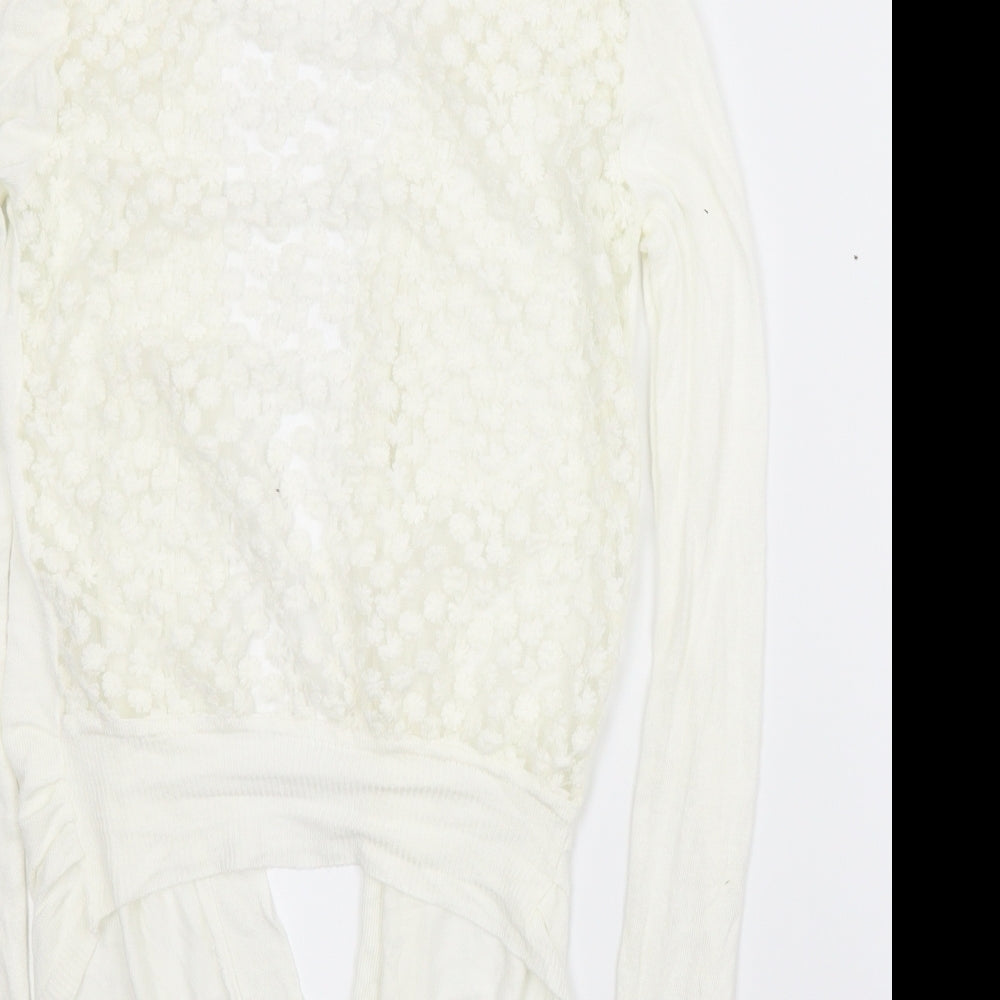 Mizumi Womens White   Cardigan Jumper Size S  - Draped