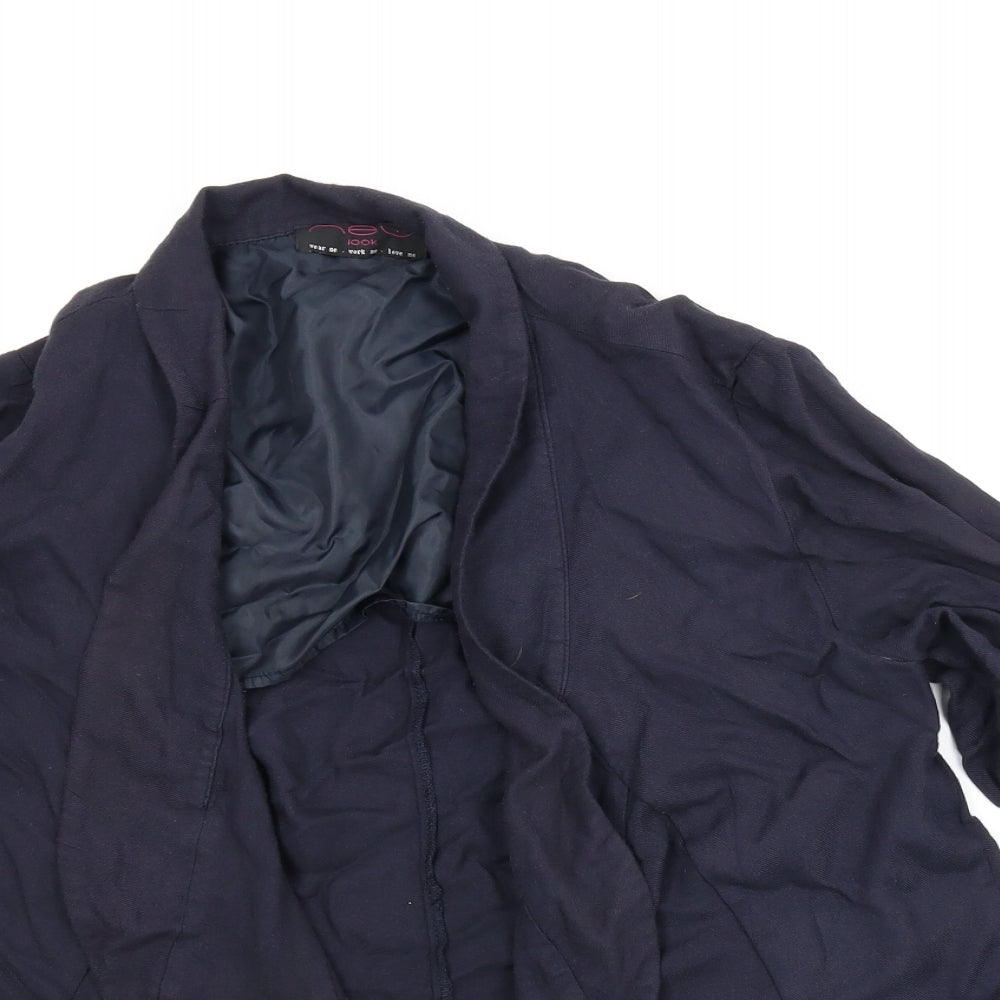 New Look Womens Blue   Jacket  Size 12  - Draped jacket