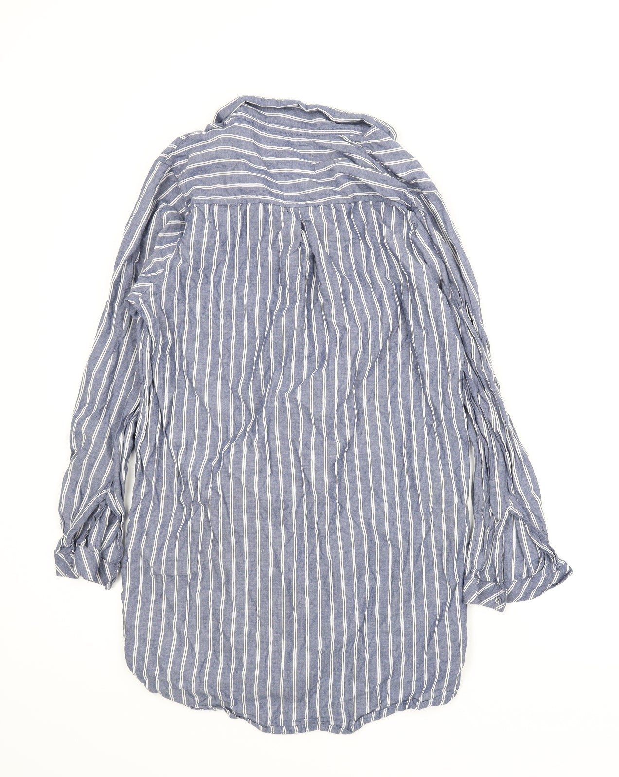 F&F Womens Blue Striped  Chemise Dress Size 10