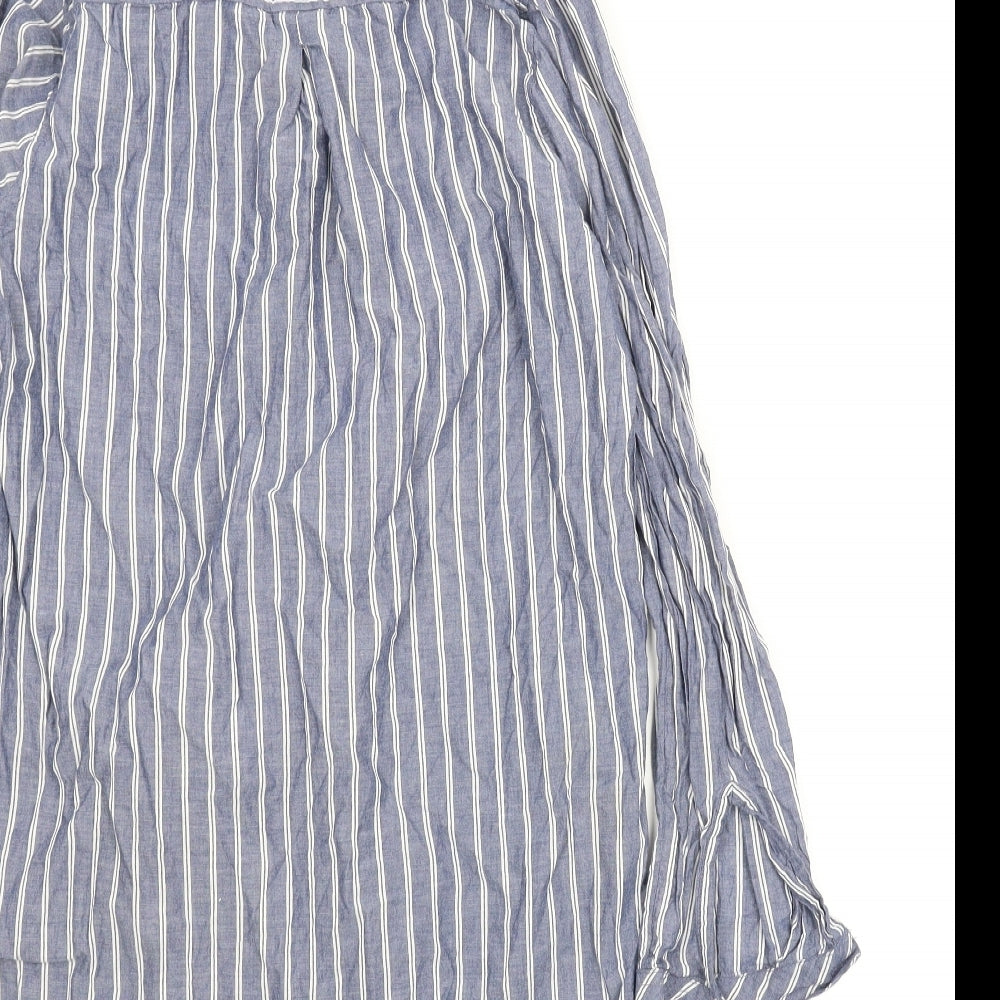 F&F Womens Blue Striped  Chemise Dress Size 10