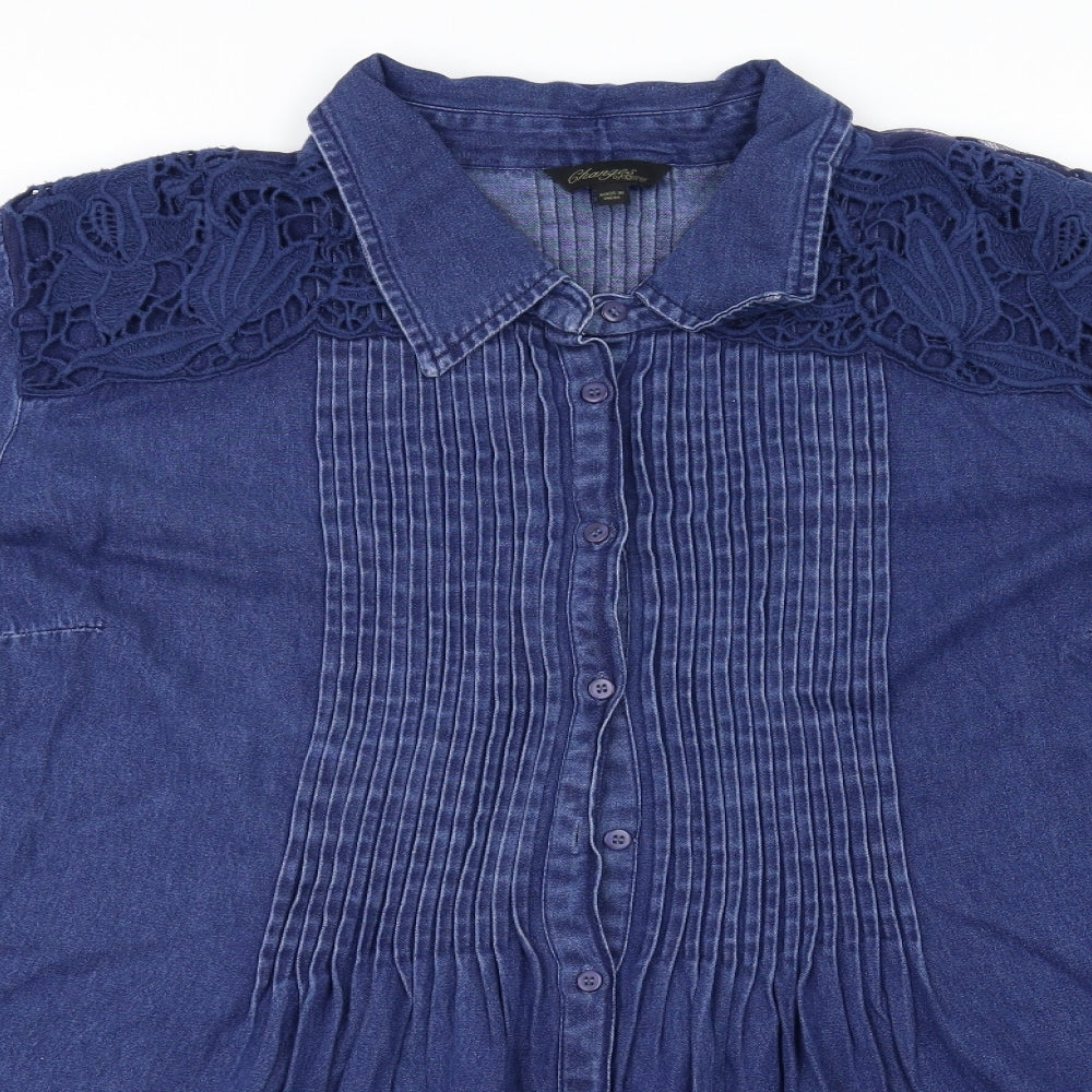 Changes Womens Blue   Fit & Flare  Size 28