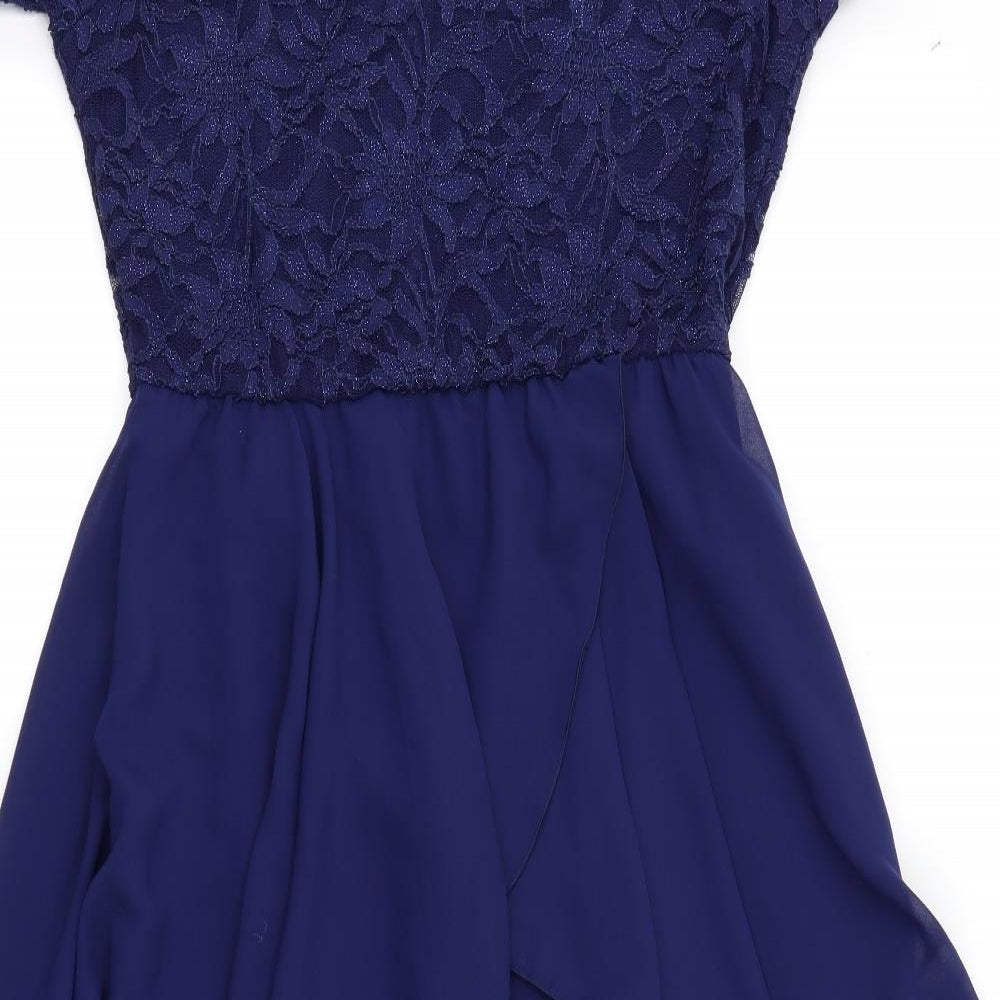 Quiz Womens Blue Floral  Fit & Flare  Size 18