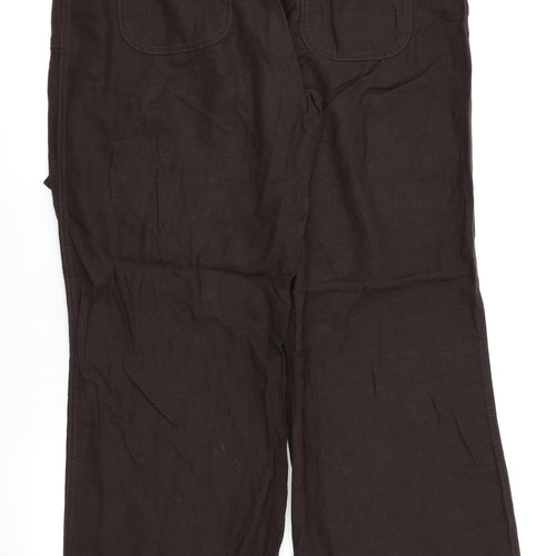 M&S Womens Brown   Trousers  Size 14 L30 in