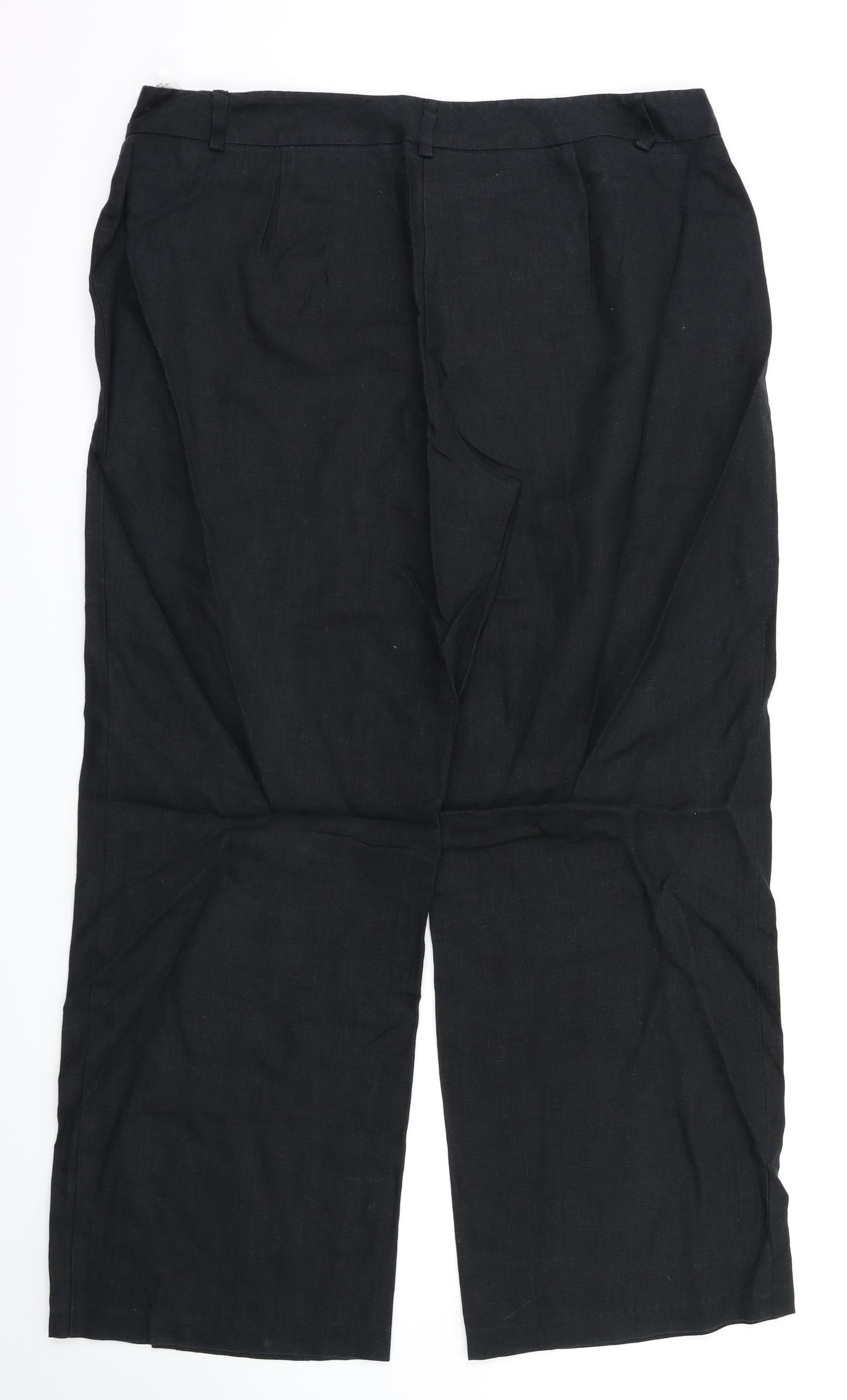 M&S Womens Black   Trousers  Size 14 L28 in
