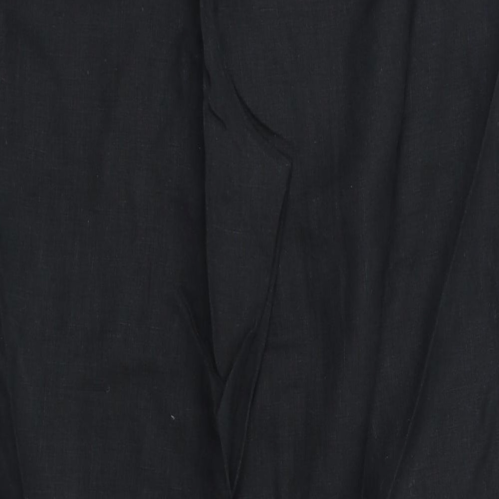 M&S Womens Black   Trousers  Size 14 L28 in