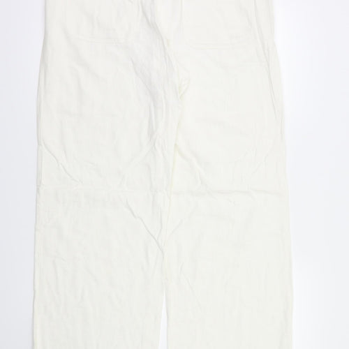 Next  Womens White   Trousers  Size 12 L30 in