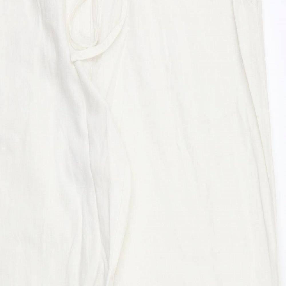 Next  Womens White   Trousers  Size 12 L30 in