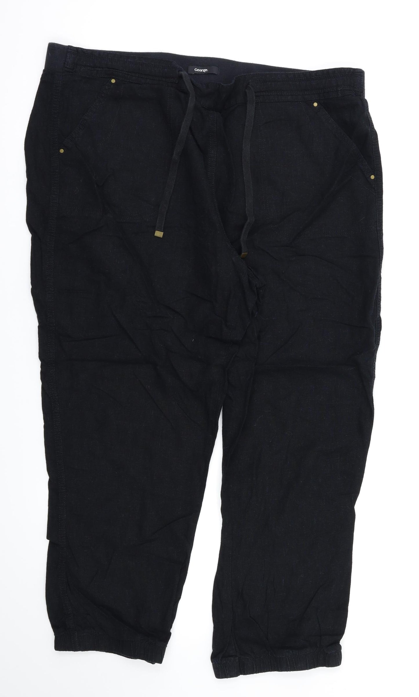 George Womens Black   Jogger Trousers Size 18 L26 in