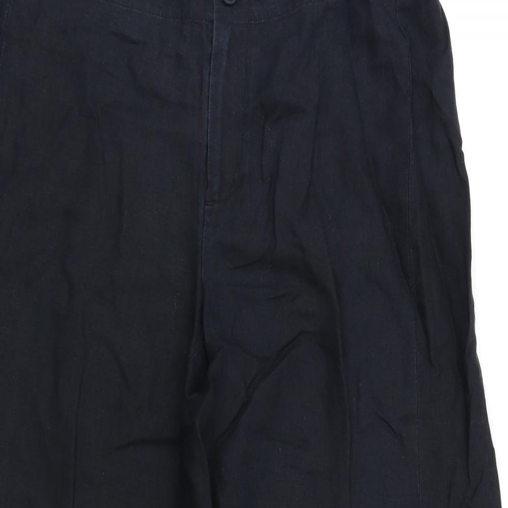 M&S Womens Black   Trousers  Size 14 L23 in