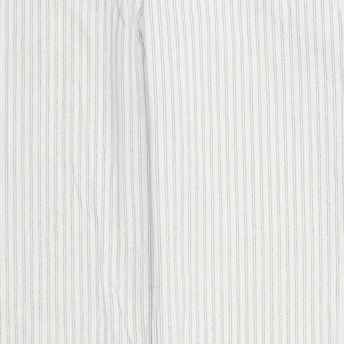 jeans Womens White Striped  Trousers  Size 14 L31 in