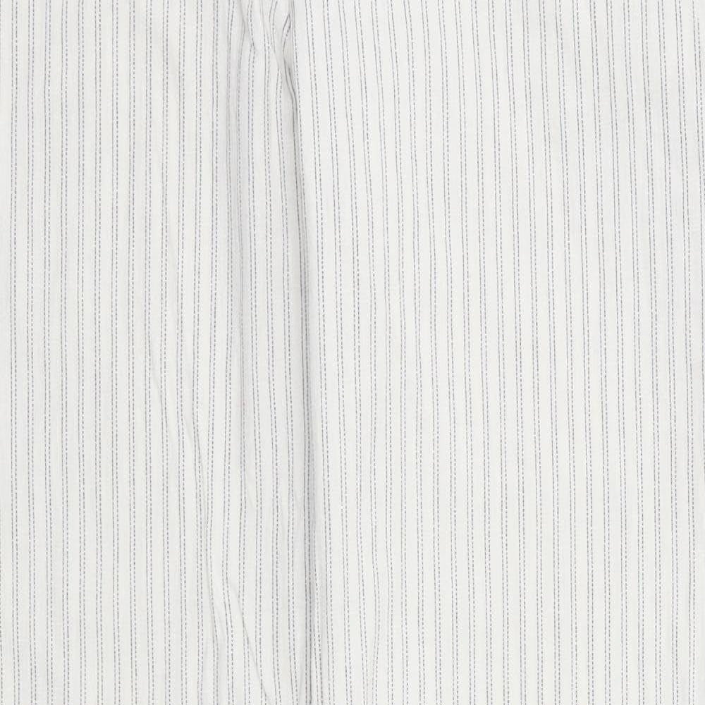 jeans Womens White Striped  Trousers  Size 14 L31 in