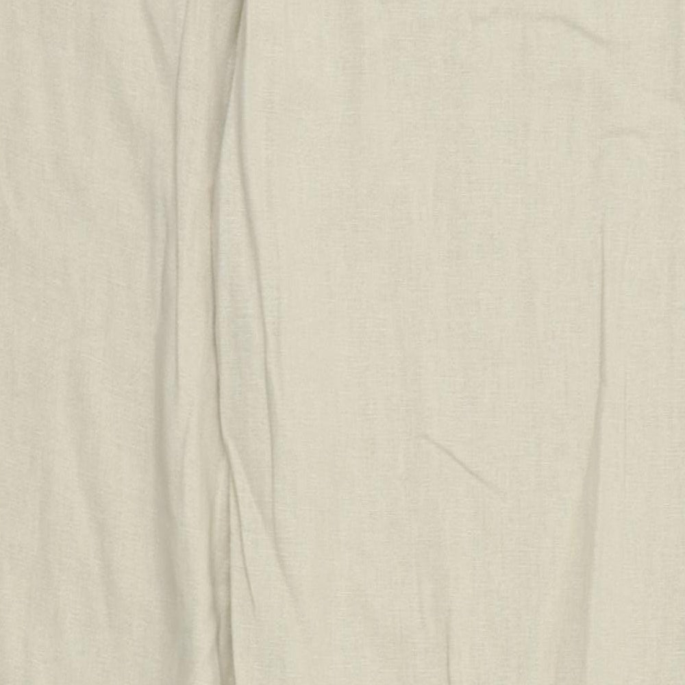 Mia Moda Womens Beige   Trousers  Size 12 L31 in