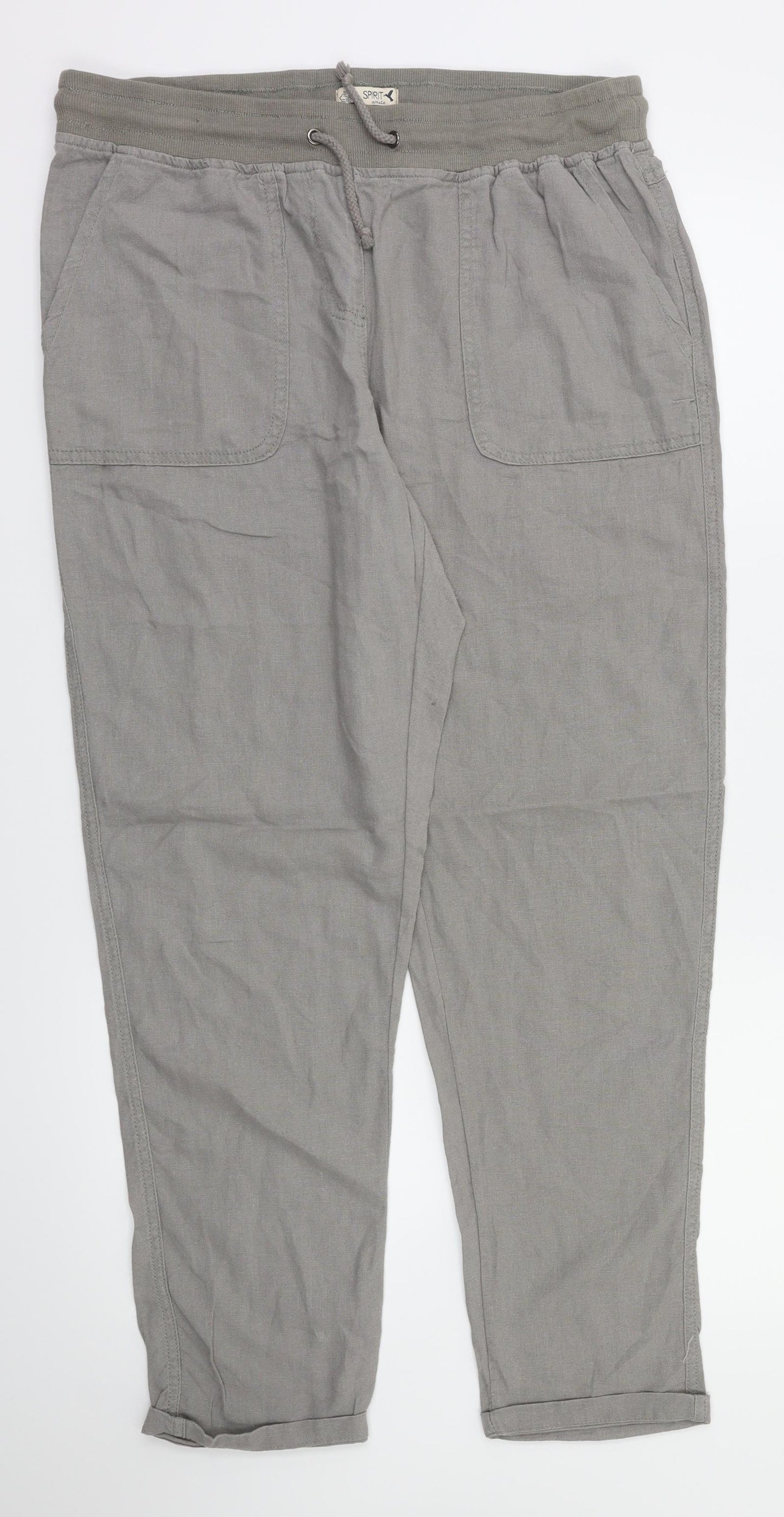 M&Co Womens Grey   Jogger Trousers Size 12 L27 in