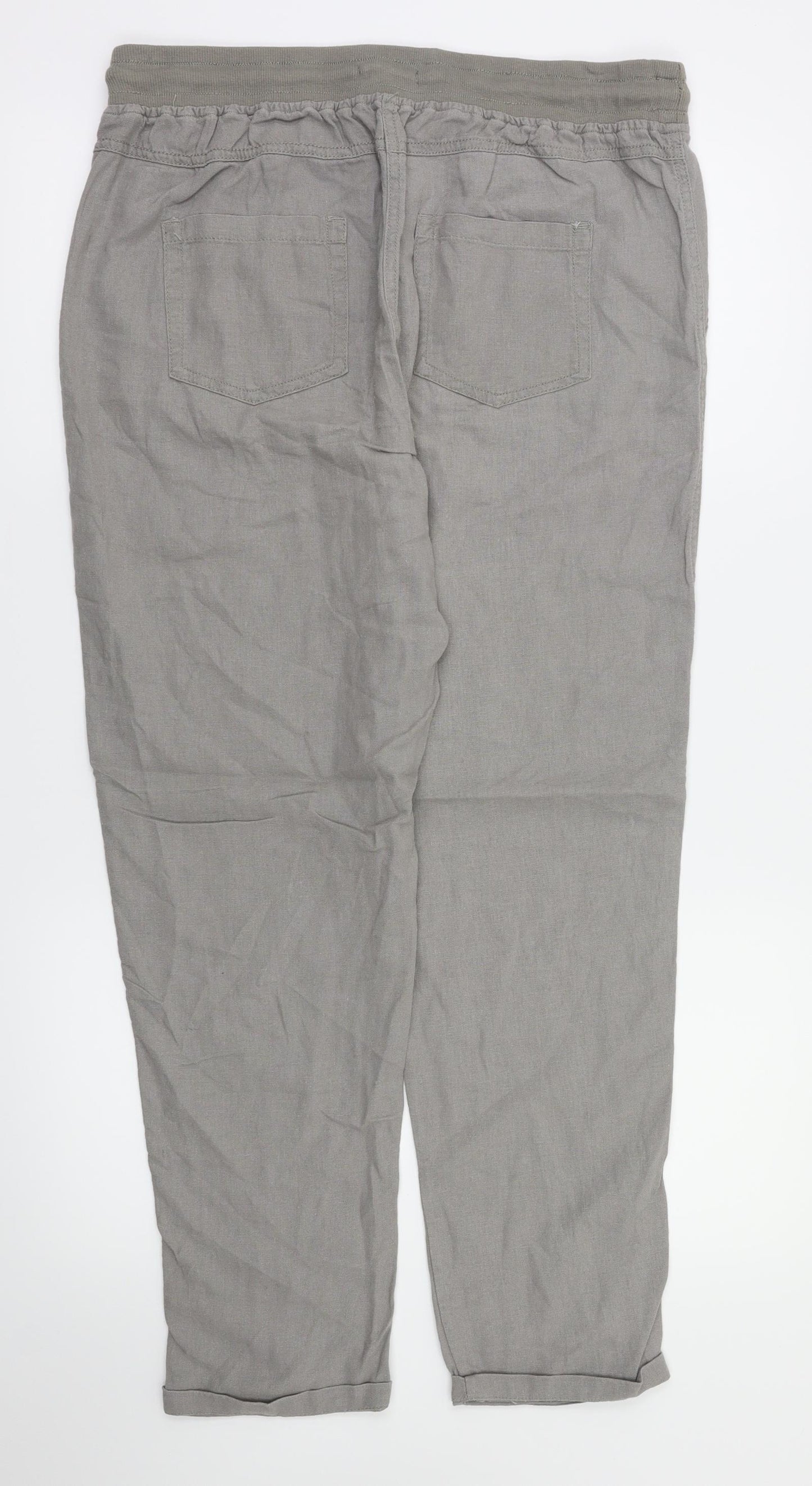 M&Co Womens Grey   Jogger Trousers Size 12 L27 in