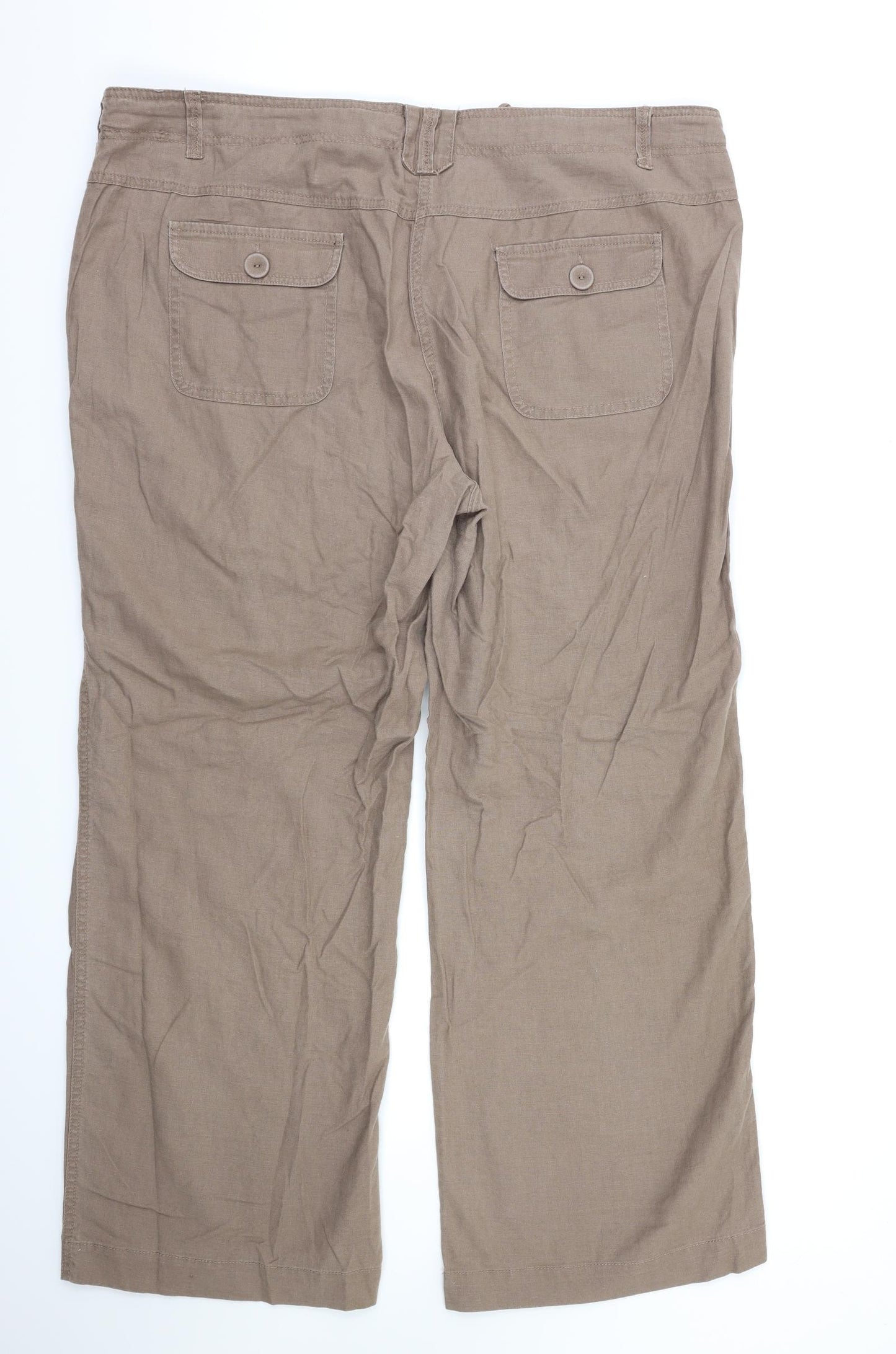 TU Womens Brown   Trousers  Size 18 L31 in