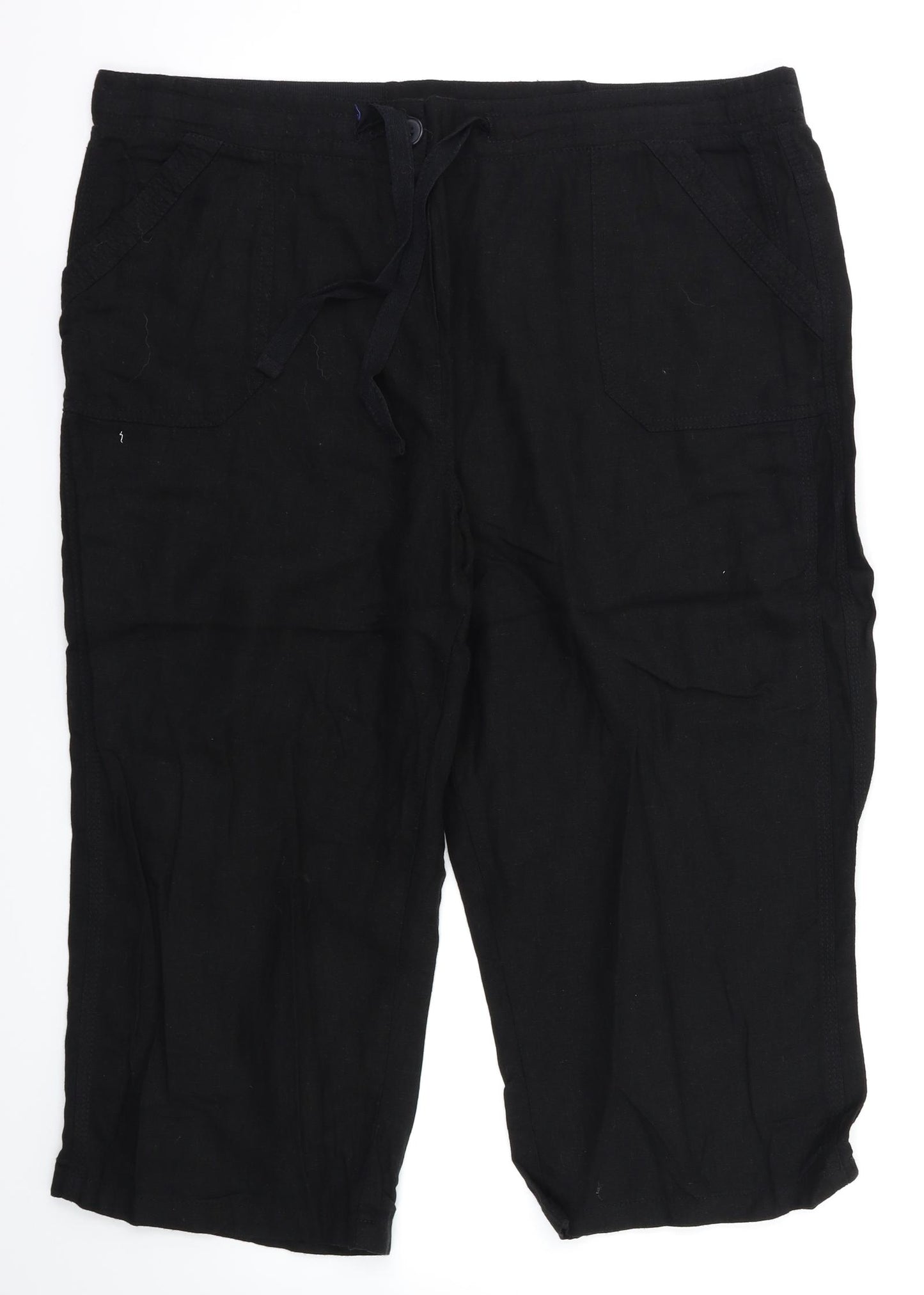 BHS Womens Black   Trousers  Size 18 L20 in