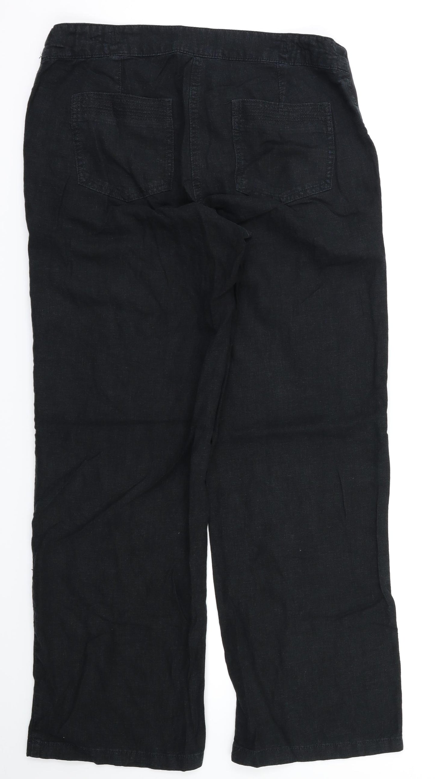 Next  Womens Black   Trousers  Size 10 L30 in