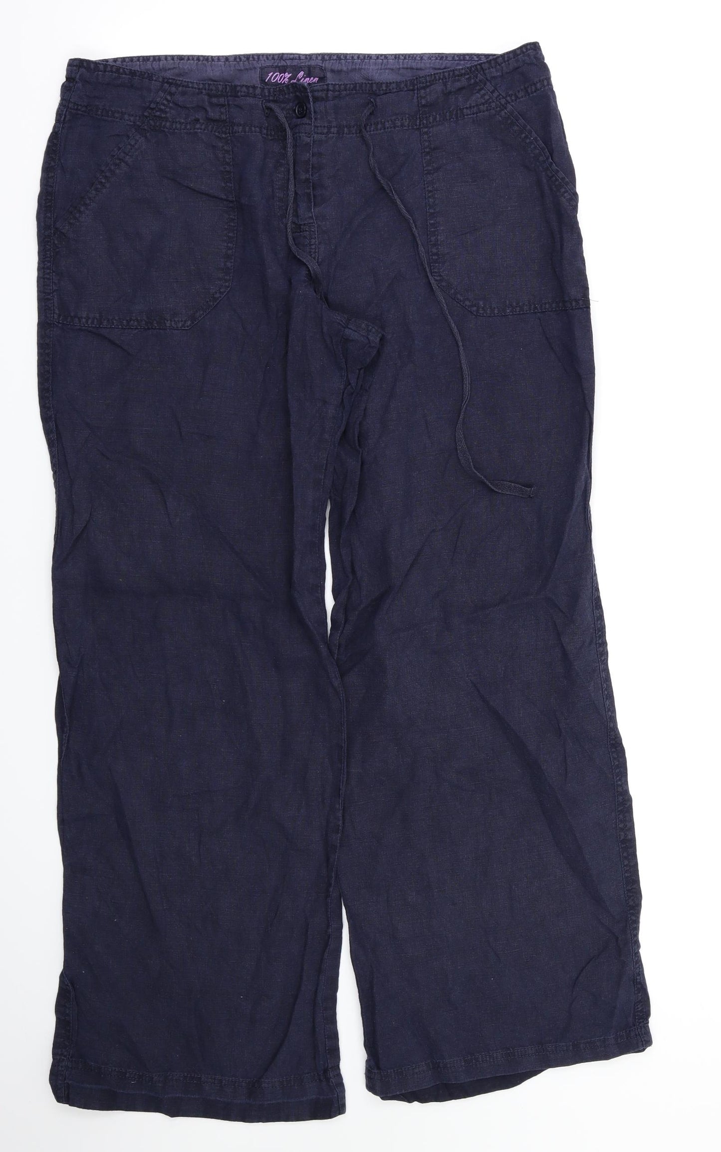 Primark Womens Blue   Trousers  Size 12 L28 in