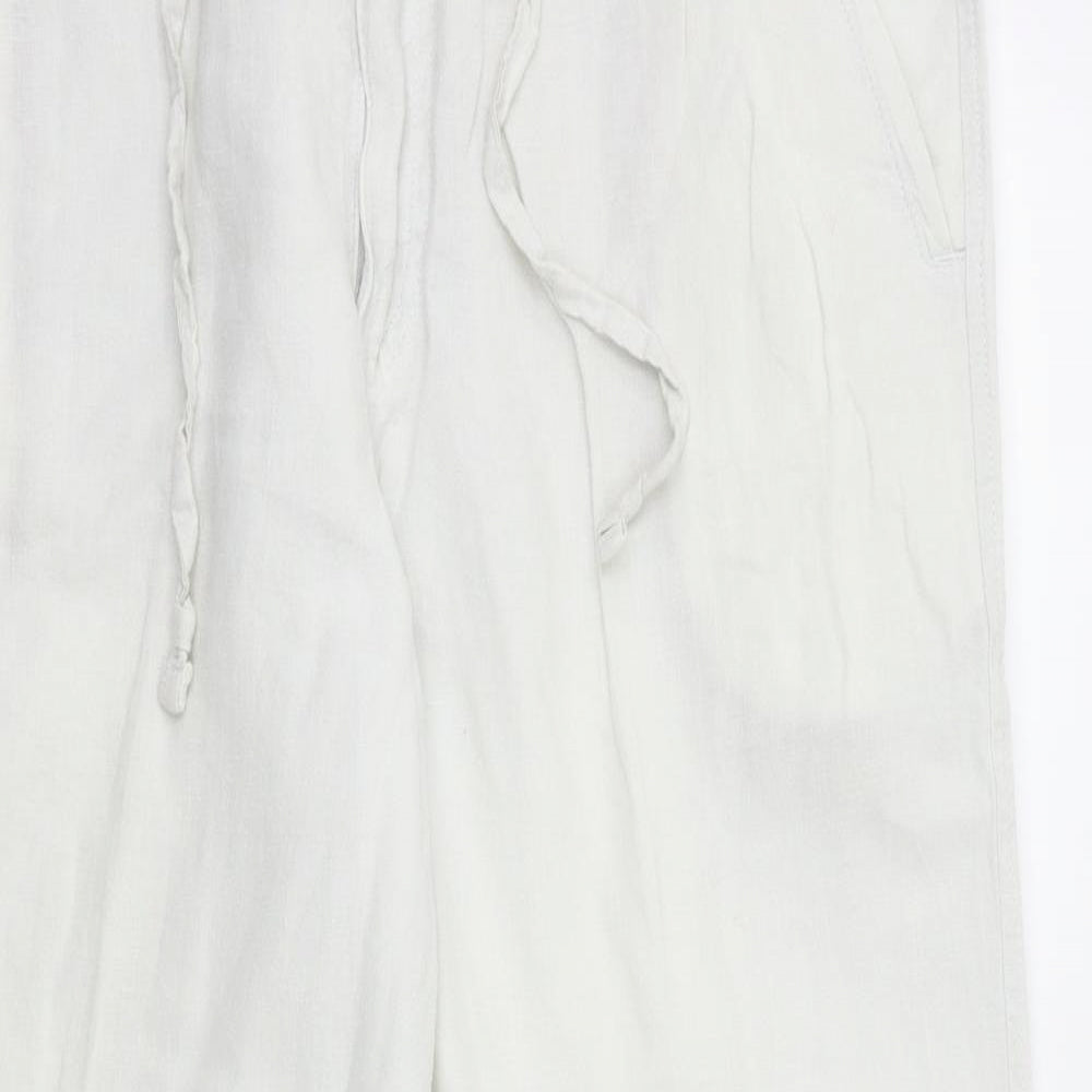 M&S Womens White   Trousers  Size 36 L29 in