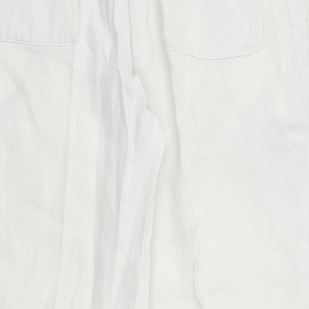 M&S Womens White   Trousers  Size 36 L29 in