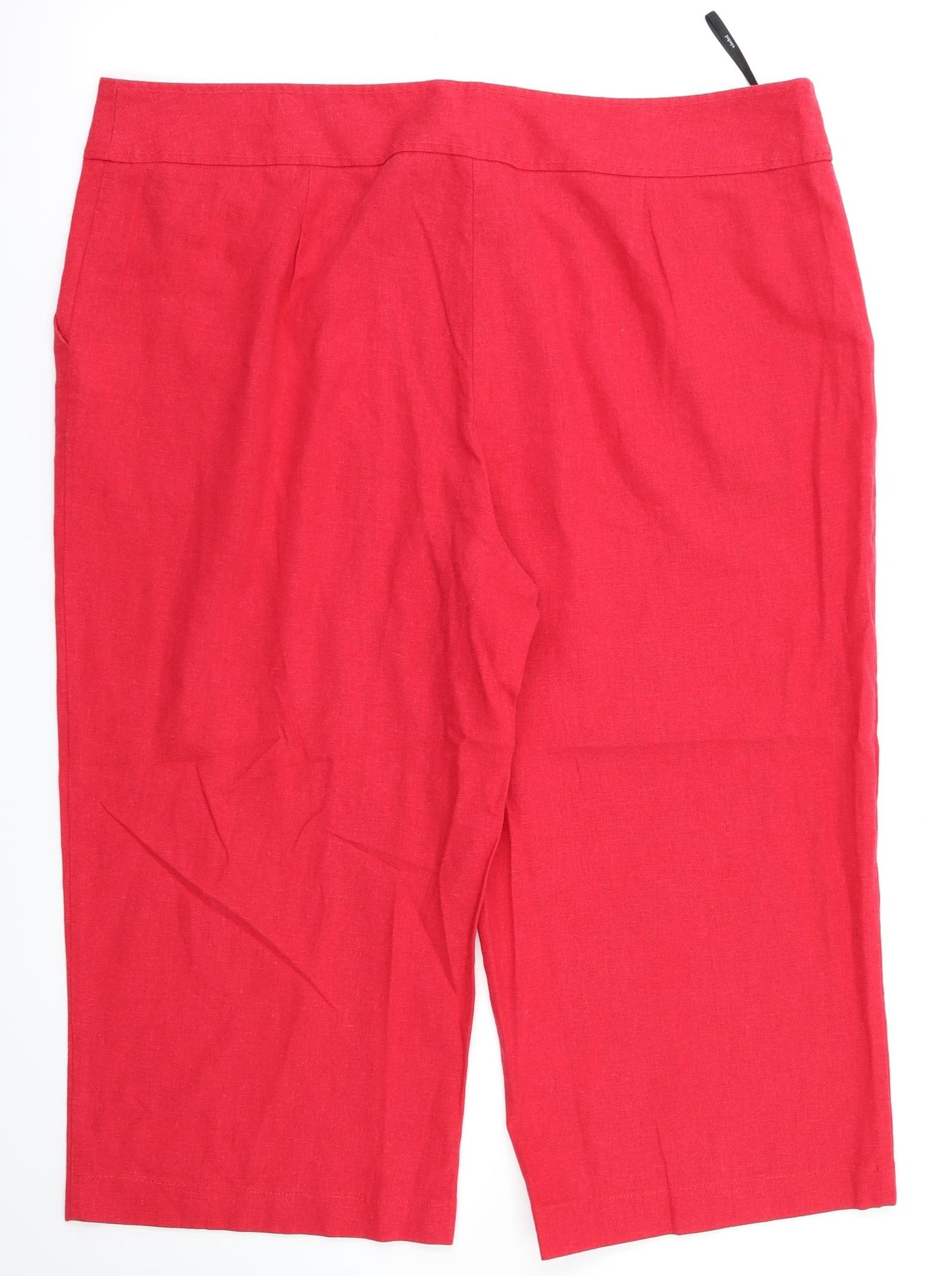payapa Womens Red   Capri Trousers Size 18 L20 in