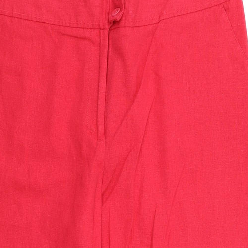 payapa Womens Red   Capri Trousers Size 18 L20 in