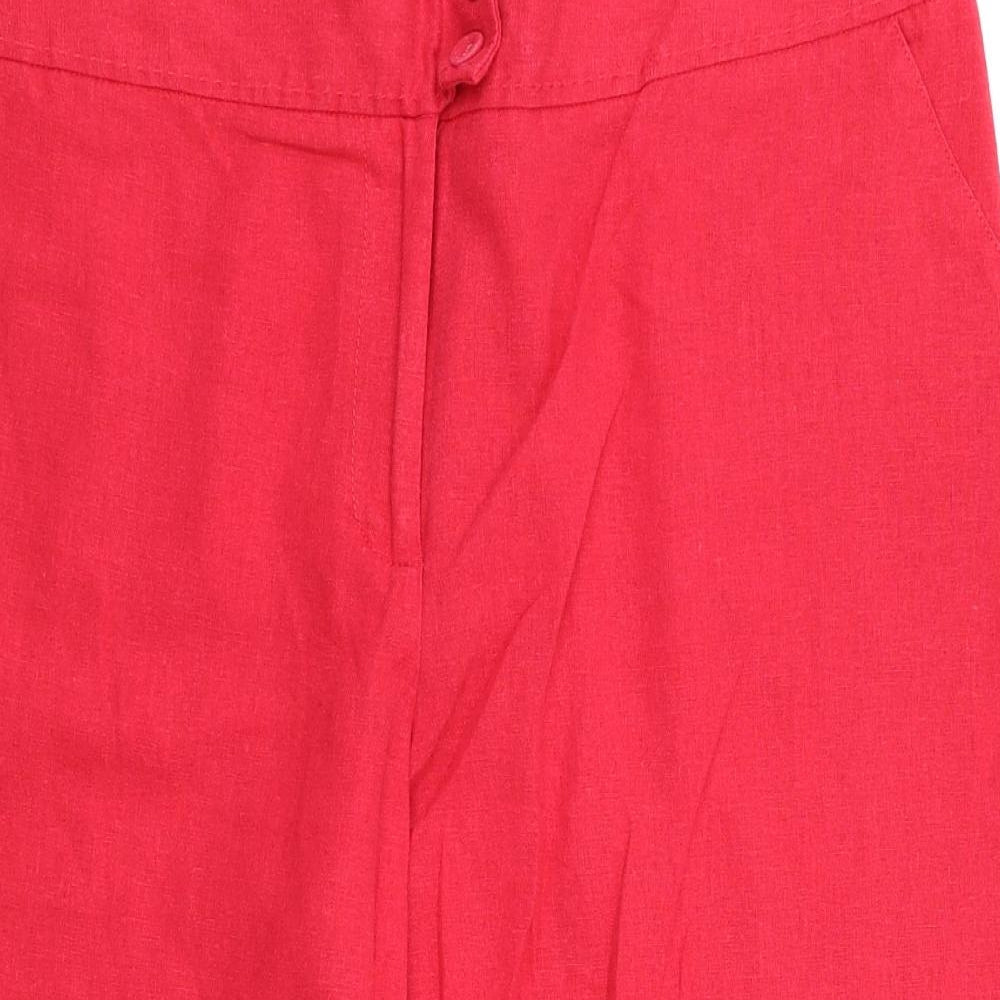 payapa Womens Red   Capri Trousers Size 18 L20 in