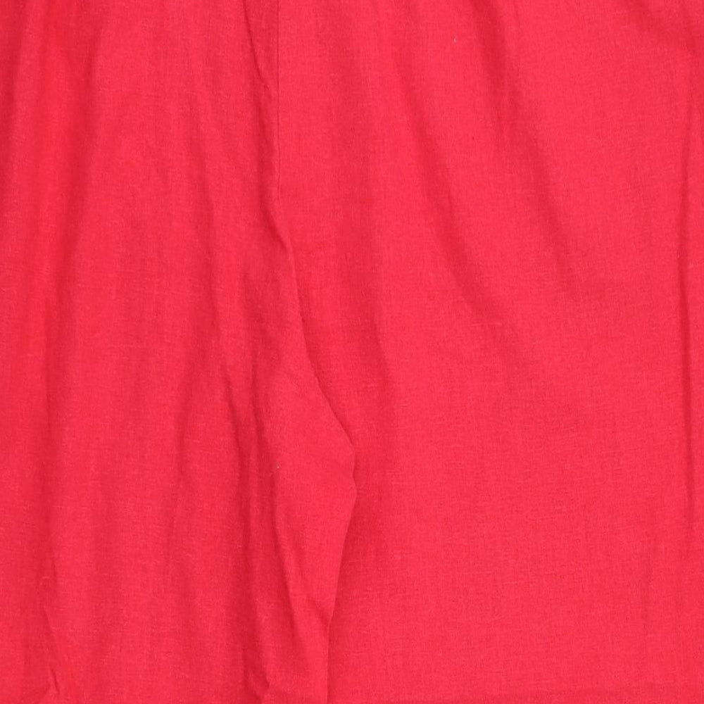 payapa Womens Red   Capri Trousers Size 18 L20 in
