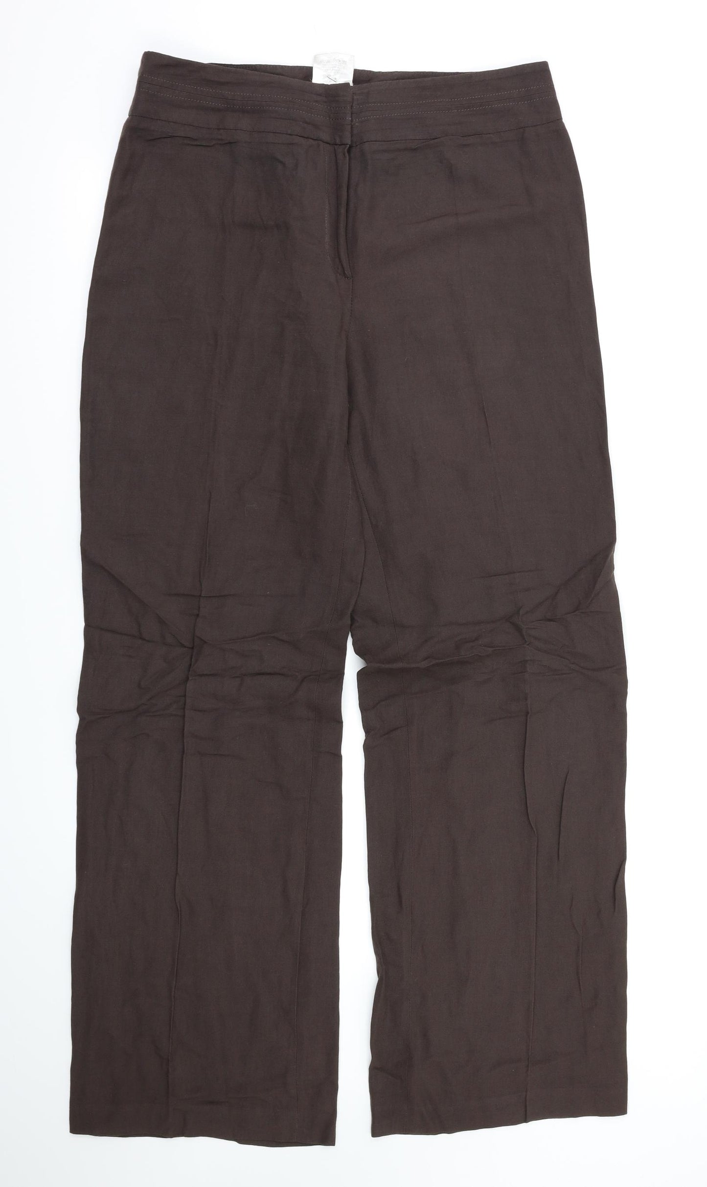 planet Womens Brown   Trousers  Size 12 L33 in