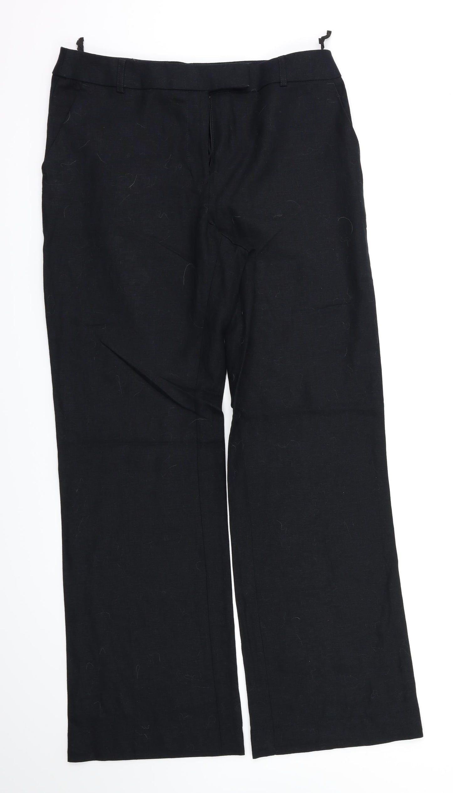 M&S Womens Black   Trousers  Size 10 L31 in