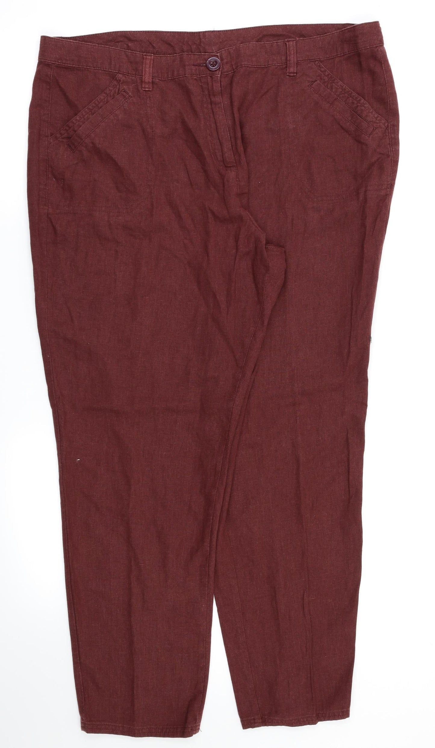 BHS Womens Red   Trousers  Size 18 L27 in