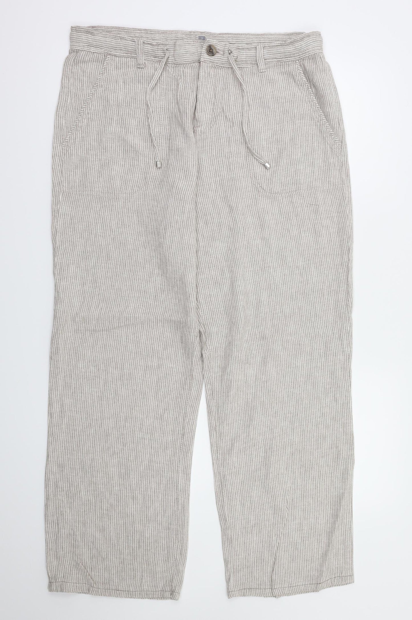 Principles Womens Ivory Polka Dot  Trousers  Size 14 L30 in