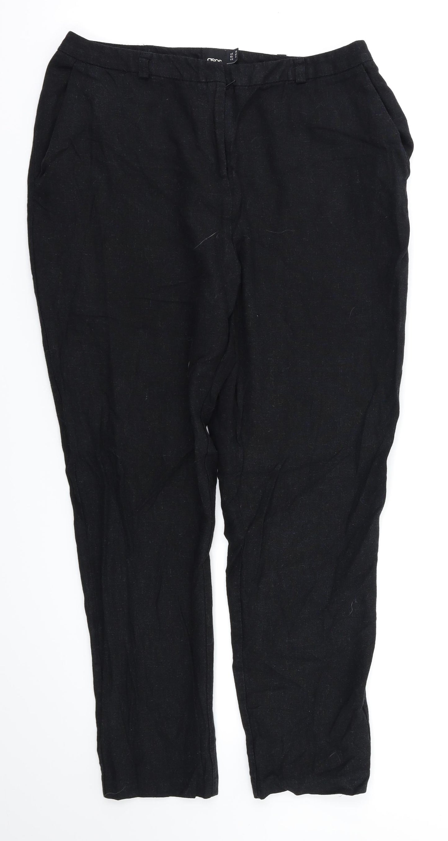 ASOS Womens Black   Trousers  Size 10 L25 in