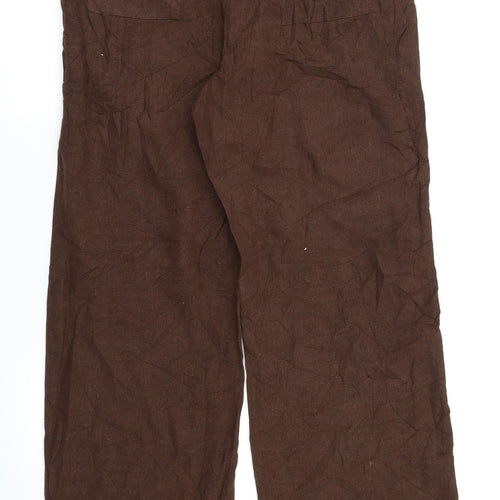 Mia Moda Womens Brown   Trousers  Size 10 L29 in