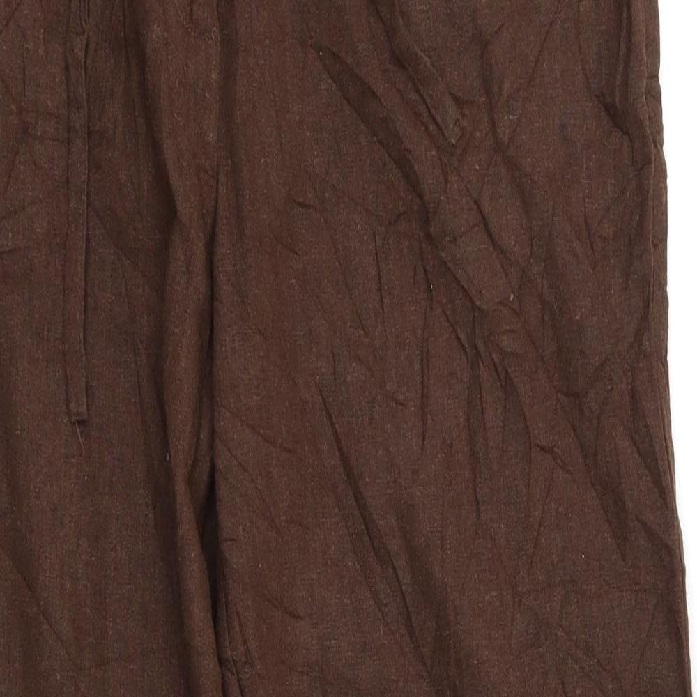 Mia Moda Womens Brown   Trousers  Size 10 L29 in