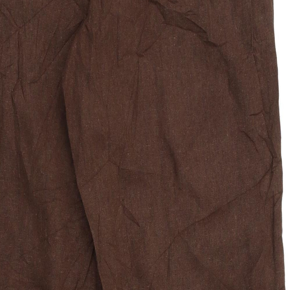 Mia Moda Womens Brown   Trousers  Size 10 L29 in